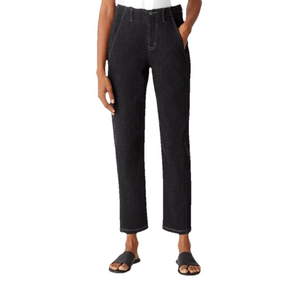 Eileen Fisher Organic Cotton Stretch Ankle Jeans  Size 3x Gray